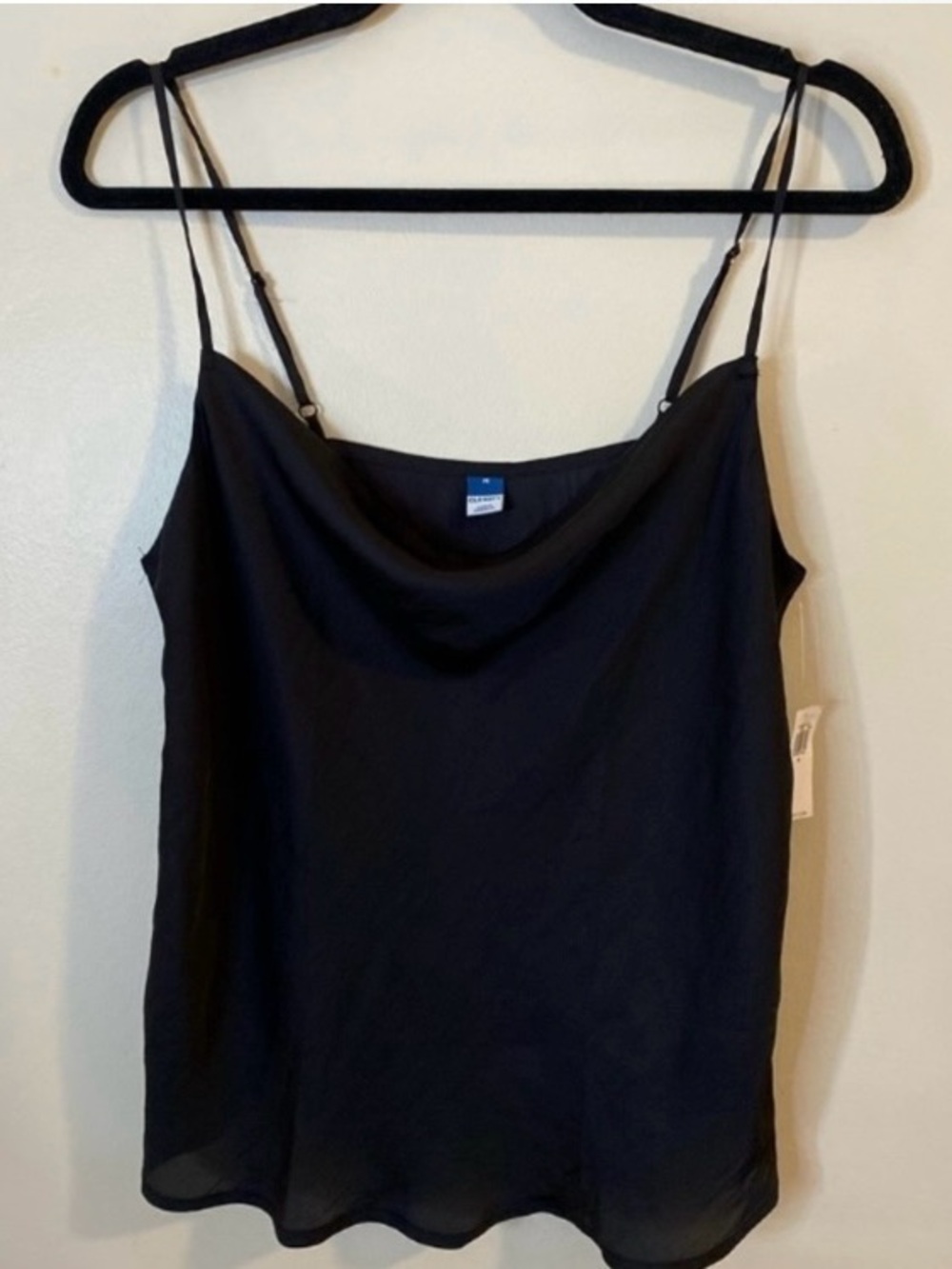 Old Navy Black Cowl Neck silky Spaghetti Strap Cami